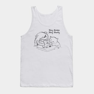 Stay home being a cat Tank Top